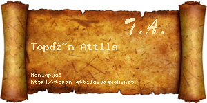 Topán Attila névjegykártya