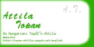attila topan business card